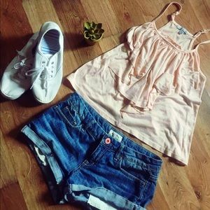 Charlotte Russe Ruffle-Flow Top